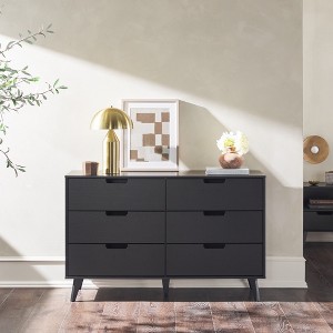 Mid-Century Hans 6-Drawer Dresser with Cut-Out Handles - 1 of 4