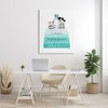 Stupell Industries Glam Fashion Cosmetics Soft Roses Blue Bookstack Canvas Wall Art - 2 of 4