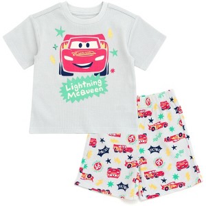 Disney Baby Waffle Knit T-Shirt and Shorts Outfit Set Newborn to Infant - 1 of 4