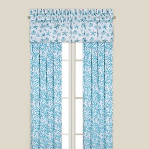 C&F Home Cora Blue Coastal Cotton Window Drapery Single Panel Curtain - 1 of 1