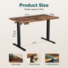 Bencmate Desks Ergonomic Standing Desk, Height Adjustable Computer Desk with Control Panel Headphone Hook, Height 28.7'' to 48'', Brown, 48Inches - 2 of 4