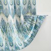 Ikat Drops Shower Curtain Teal Single 72x72 - 4 of 4