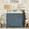 Okak 36" Retro Bathroom Vanity with Sink Solid Wood Frame, Freestanding Bathroom Painted Finish Storage Cabinet with Soft Closing Doors - 3 of 4