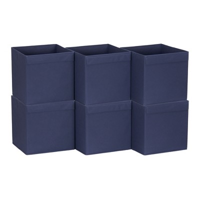 Foldable Storage Cubes, Set of 6 Bins for Cube Organizer Shelves