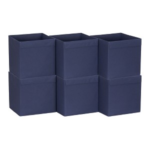 Foldable Storage Cubes, Set of 6 Bins for Cube Organizer Shelves - 1 of 4