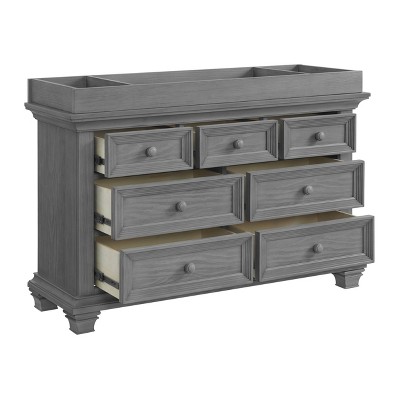 Gray Wooden Baby Changing Topper for Dresser