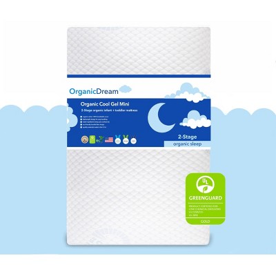 Organic Dream Certified Organic Cool-Gel Premier Mini 2-Stage Crib & Toddler Mattress