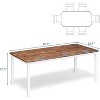 79" Large Industrial Dining Room Table for 6-8 People Rectangular Wood Kitchen Table Modern Farmhouse Dining Table with Heavy Duty Metal Legs - 2 of 4