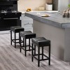 TUYOHW Saddle Bar Stools Set of 2,26'' Height Counter Stools with Steel Frame,Kitchen Stools for Home Kitchen Island - 4 of 4