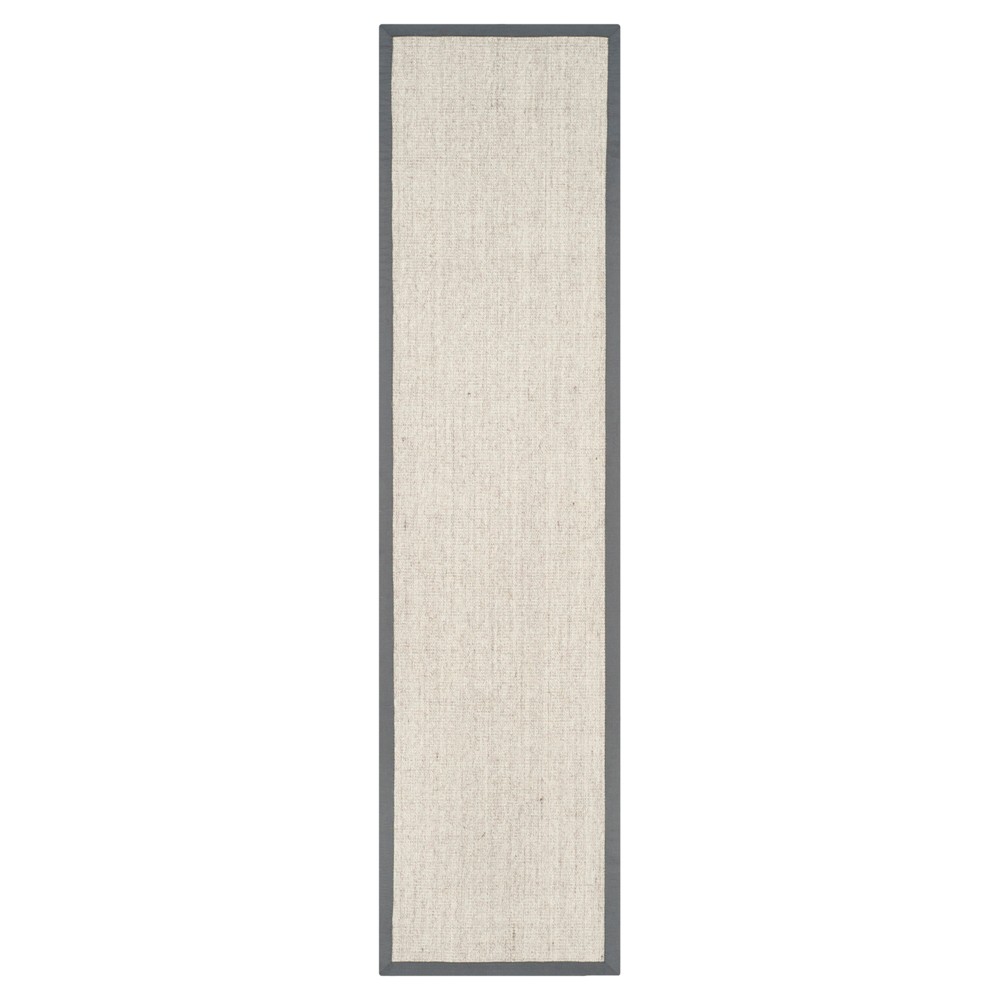 2'6inx12' Runner Klara Solid Marble/Gray - Safavieh