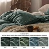 3 Pieces Linen Soft & Cozy Duvet Cover Linen Cotton Blend Bedding Set Tropical Plants Beige Color Cooling Bedding - 4 of 4