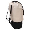 Household Essentials Backpack Duffel Laundry Bag Canvas Drawstring Cream/Black - image 3 of 4