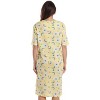 Just Love Womens Nightgown - Short Sleeve Henley Oversized Sleepwear Gown - 3 of 3
