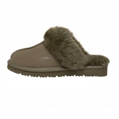 Women Sheepskin Slippers - Raven
