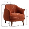 DYHOME Mid-Century Modern Accent Chair, Tufted Upholstered Armchair for Living Room, Bedroom, Set of 2 - 3 of 4