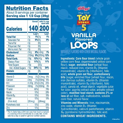 Kellogg's Toy Story Vanilla Loops Breakfast Cereal - 13.2oz