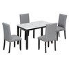 NicBex Dining Room Table Set for 4 Morden Dining Room Table with Faux Marble Tabletop, 4 Padded Chairs for Kitchen - 4 of 4