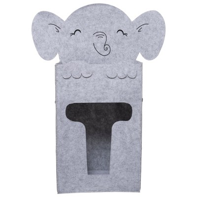 Image of Sammy & Lou Felt Baby Nursery Diaper Storage Caddy - Elephant