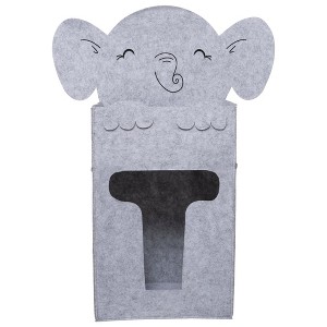 Sammy & Lou Felt Baby Nursery Diaper Storage Caddy - Elephant - 1 of 4