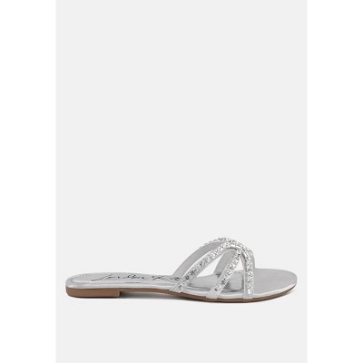 mezzie diamante embellished flat Womens sandals Women