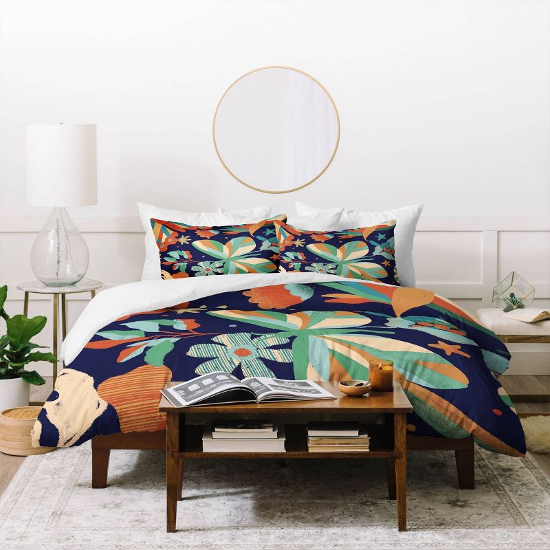 Deny Designs barbara dantas Garden Comforter Bedding Set Blue, 4 of 5