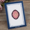 Anna-Kaci Rose Pink Flower Cameo Brooch Pin Crystal Rhinestones with Family Member Gift Message Card & Envelope Jewelry Gifts - 3 of 4