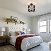 PAKOKULA 13.4 in. 4-Light Industrial Black Cage Semi-Flush Mount Ceiling Light with Circle Design - 3 of 4