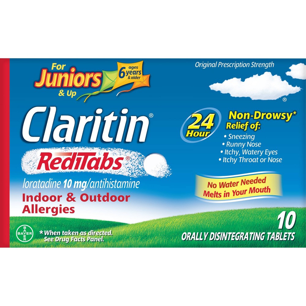 UPC 041100806062 product image for Claritin RediTabs 24 Hour Allergy Relief Orally Disintegrating Tablets - 10 Coun | upcitemdb.com