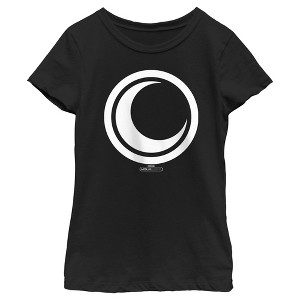 Girl's Marvel: Moon Knight White Crescent Moon Logo T-Shirt - 1 of 4