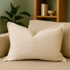 TopComfy Support Pillow Soft Ivory Throw Pillow with Tailored Edging for Modern Comfort, Beige, 17"*17"*10" - 4 of 4
