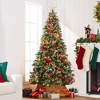 Best Choice Products Pre-Lit Pre-Decorated Holiday Christmas Tree w/ Flocked Tips, Base - 2 of 4