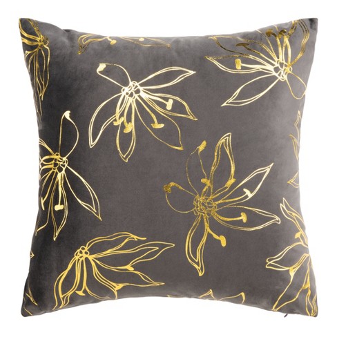 Safavieh Collection Gold Sparkle 18 Square Throw Pillow