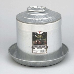 Little Giant 2 Gallon Steel Chick Galvanized Double Wall Fountain - 1 of 3