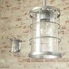 Quorum Lighting Ellis 1-Light Pendant, Tumbled Steel, Clear Seeded - 3 of 3