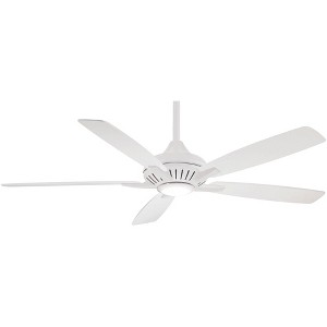 60" Minka Aire Modern Indoor Ceiling Fan with LED Light Remote Control White for Living Room Kitchen Bedroom Family Dining Home - 1 of 4