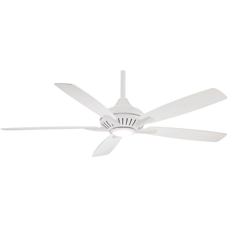 60" Minka Aire Modern Indoor Ceiling Fan with LED Light Remote Control White for Living Room Kitchen Bedroom Family Dining Home, 1 of 6