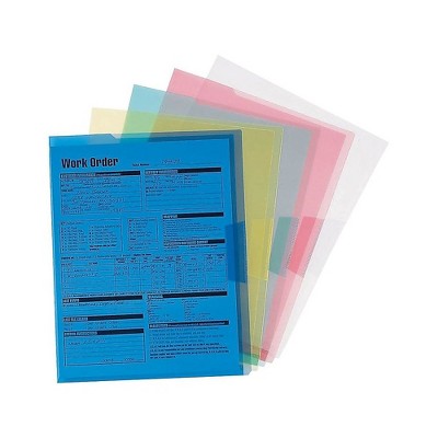 MyOfficeInnovations Heavyweight Plastic File Jackets 1-Pocket Letter Size Asst Colors