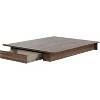 HomeStock Platform Bed with Storage Drawer Natural Walnut Tao - 2 of 4