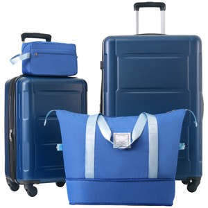 4-Piece Luggage Set,Expandable ABS Hardshell Luggage Sets Spinner 20 In/28 In  With TSA Lock,Travel Duffel Bag And Toiletry Bag-Cuddlewood - 1 of 4