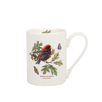 Portmeirion Botanic Garden Birds 10 Ounce Coffee Mug - Scarlet Tanager,Scarlet Tanager