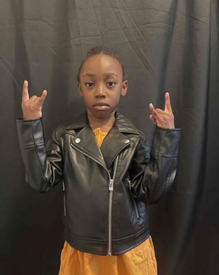 Target girls leather store jacket