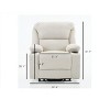 Remote Power Lift Heated Massage Recliner Chair for Seniors,37.4"W Corduroy Sofa with Cup Holder & Side Pockets for Living Room-Baofuwish - 4 of 4
