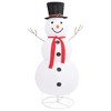 vidaXL Snowman Figure White Fabric Large Decorative Inlays - 4 of 4