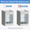 LOVMOR 2 Tier Individual Pull Out Cabinet Organizer, Slide Out Wood Shelves Organizers, Pull Out Drawers Organization and Storage for Kitchen Cabinet - 4 of 4