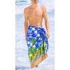 HAPPY BAY Men's Swim Bath Trunk Swimsuit Regular Surfing Swimwear Summer Sarong Long Pareo Beach Wrap One Size Blue, flamingo - 2 of 4