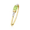 RS Pure by Ross-Simons 0.20 Carat Peridot Ring With Diamonds in 14kt Yellow Gold - 3 of 4