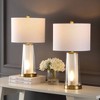 JONATHAN Y Tryon (Set of 2) 26" Modern Minimalist Glass/Iron Nightlight (Includes LED Light Bulb) Table Lamps - 2 of 4