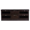 Adelino Wood Cabinet with 4 Glass Doors and 2 Drawers TV Stand for TVs up to 62" Dark Brown - Baxton Studio: Mid-Century Entertainment Center - 2 of 4