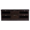 Adelino Wood Cabinet with 4 Glass Doors and 2 Drawers TV Stand for TVs up to 62" Dark Brown - Baxton Studio - image 2 of 4