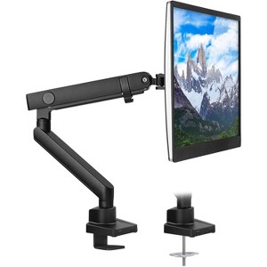 Mount-It! Articulating Single Monitor Arm Mount | Monitor Desk Stand | Mechanical Spring Arm | Fits 24 - 32 in. Screens | C-Clamp and Grommet Bases - 1 of 4